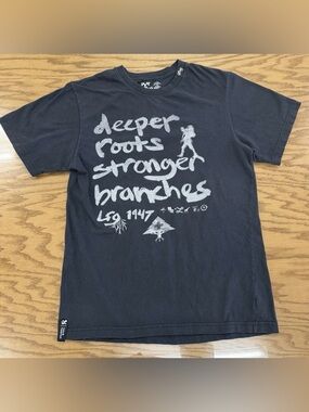 LRG Lifted Research Group Deeper Roots Y2K Skater Men's M Graphic T-Shirt Black